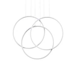 Lampa wisząca Ideal Lux FRAME SP okrągła biała 1xLED wys.80cm