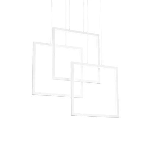 Lampa wisząca FRAME SP kwadratowa biała 1xLED wys.85cm