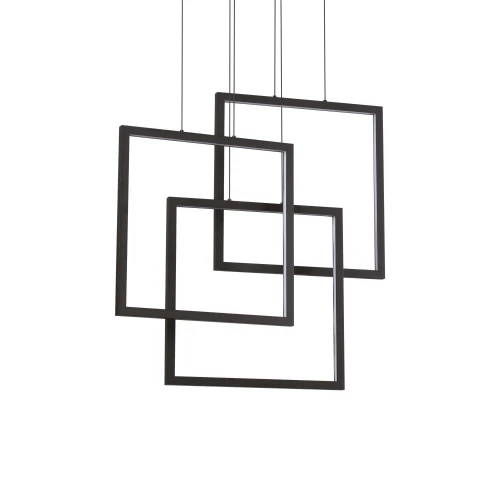 Lampa wisząca FRAME SP kwadratowa czarna 1xLED wys.85cm