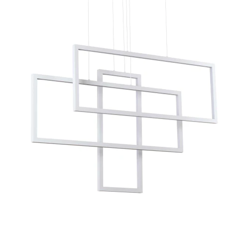 Lampa wisząca FRAME SP prostokątna biała 1xLED wys.80cm