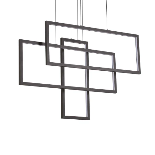 Lampa wisząca FRAME SP prostokątna czarna 1xLED wys.80cm