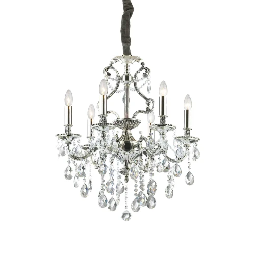 Lampa wisząca GIOCONDA SP6 srebrna 6xE14 wys.93cm