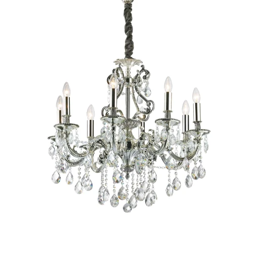 Lampa wisząca GIOCONDA SP8 srebrna 8xE14 wys.95cm