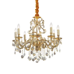 Lampa wisząca Ideal Lux GIOCONDA SP8 złota 8xE14 wys.95cm