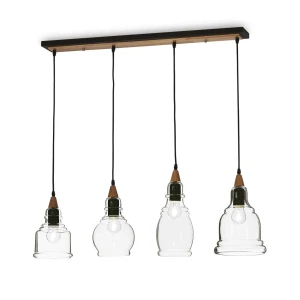Lampa wisząca Ideal Lux GRETEL SP4 czarna 4xE27 wys.50cm