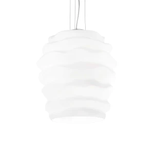 Lampa wisząca Ideal Lux KARMA SP1 duża srebrna 1xE27 wys.46cm