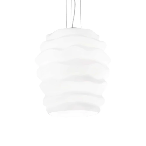 Lampa wisząca KARMA SP1 duża srebrna 1xE27 wys.46cm