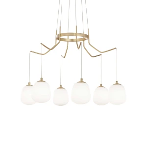 Lampa wisząca Ideal Lux KAROUSEL SP6 mosiądz 6xG9 wys.97.5cm