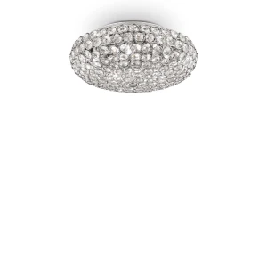 Plafon Ideal Lux KING PL5 CROMO srebrny 5xG9 szer.38cm