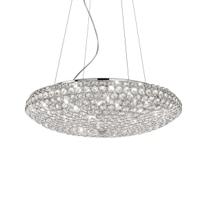 Lampa wisząca Ideal Lux KING SP12 srebrna 12xG9 wys.40cm