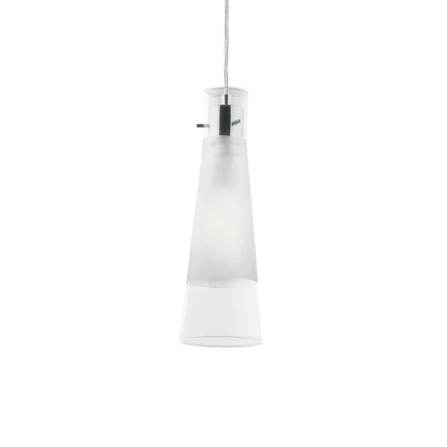 Lampa wisząca KUKY SP1 transparentna srebrna 1xE27 wys.41cm