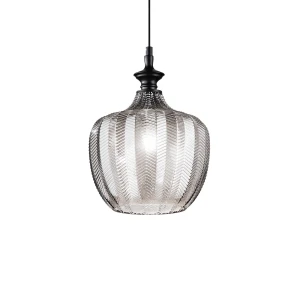 Lampa wisząca Ideal Lux LORD SP1 FUME czarna 1xE27 wys.48cm