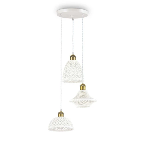 Lampa wisząca LUGANO SP3 biała E27 3xE27 wys.31cm
