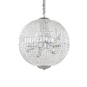 Lampa wisząca Ideal Lux LUXOR SP12 srebrna 12xG9 wys.110cm