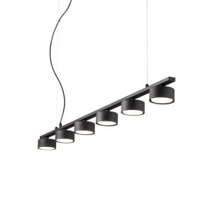Lampa wisząca Ideal Lux MINOR LINEAR SP6 czarna 6xGX53 wys.10cm