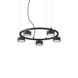 Lampa wisząca Ideal Lux MINOR ROUND SP5 czarna 5xGX53 wys.10cm