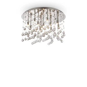 Plafon Ideal Lux MOONLIGHT PL12 srebrny 12xG9 szer.60cm