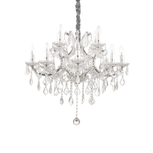 Lampa wisząca NAPOLEON SP12 srebrna 12xE14 wys.83cm