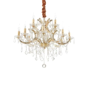 Lampa wisząca Ideal Lux NAPOLEON SP12 złota 12xE14 wys.83cm
