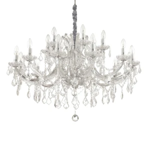 Lampa wisząca Ideal Lux NAPOLEON SP18 srebrna 18xE14 wys.83cm