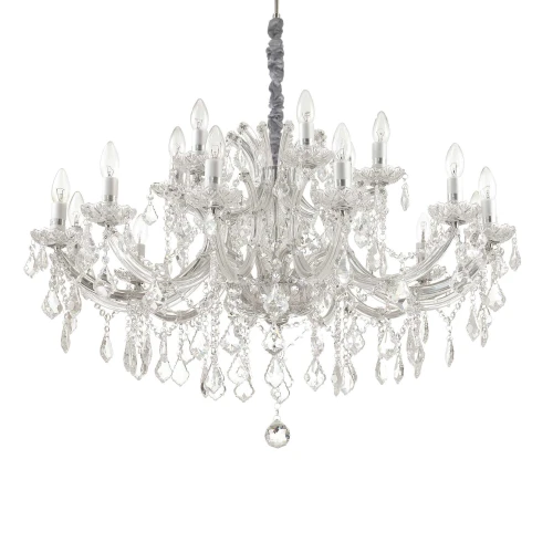 Lampa wisząca NAPOLEON SP18 srebrna 18xE14 wys.83cm