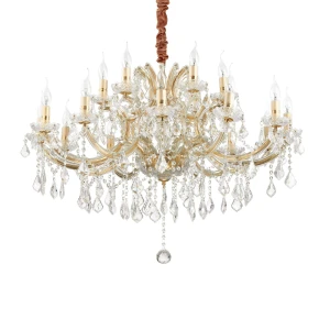 Lampa wisząca Ideal Lux NAPOLEON SP18 złota 18xE14 wys.83cm