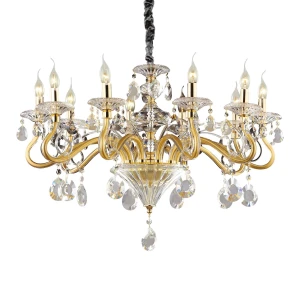 Lampa wisząca Ideal Lux NEGRESCO SP10 złota 10xE14 wys.70cm