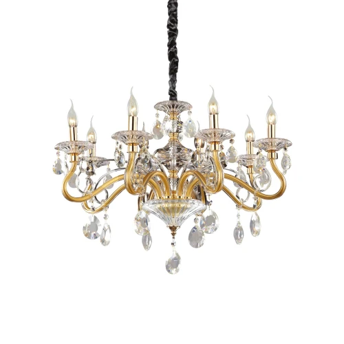 Lampa wisząca NEGRESCO SP8 złota 8xE14 wys.80cm