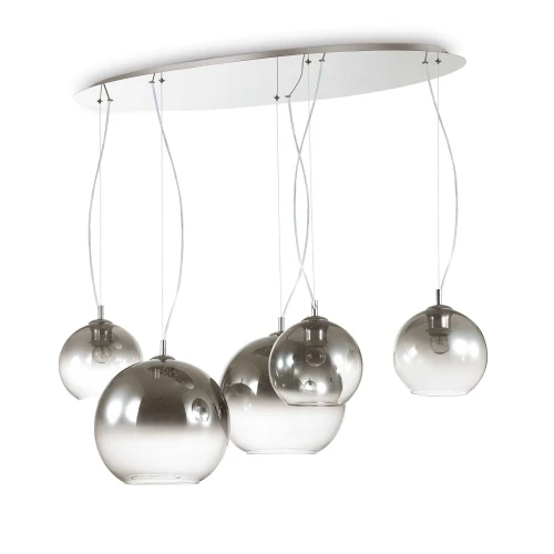 Lampa wisząca NEMO PLUS SP5 srebrna 5xE27 wys.42cm