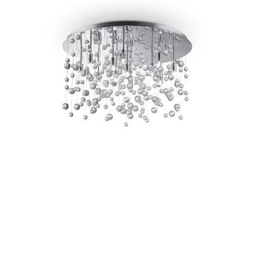 Plafon NEVE PL12 srebrny 12xG9 szer.63cm
