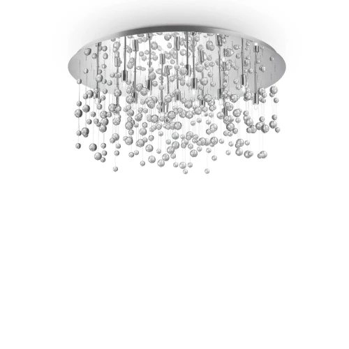 Plafon NEVE PL15 srebrny 15xG9 szer.80cm