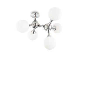 Plafon Ideal Lux NODI PL5 srebrny 5xE14 szer.55cm