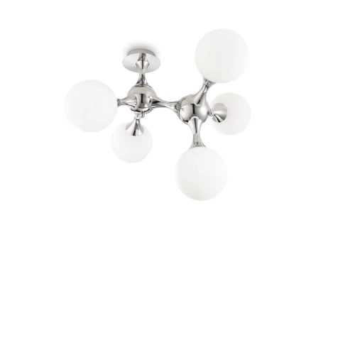 Plafon NODI PL5 srebrny 5xE14 szer.55cm
