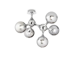 Plafon Ideal Lux NODI PL5 srebrny 5xE14 szer.55cm