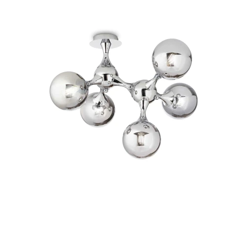 Plafon NODI PL5 srebrny 5xE14 szer.55cm