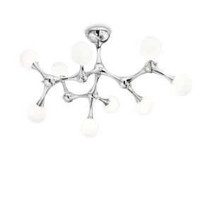 Plafon Ideal Lux NODINO PL9 srebrny 9xG9 szer.83cm