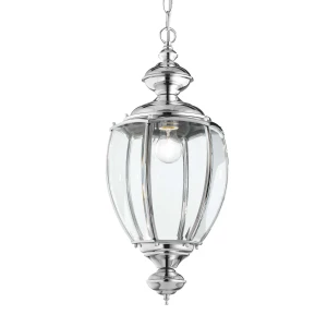 Lampa wisząca Ideal Lux NORMA SP1 srebrna 1xE27 wys.76cm
