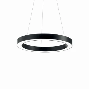 Lampa wisząca Ideal Lux ORACLE D50 ROUND czarna 1xLED wys.10.5cm