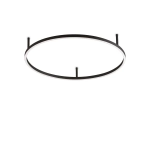 Plafon Ideal Lux ORACLE SLIM PL D070 ROUND 3000K ON-OFF czarny LED szer.70cm