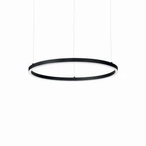 Lampa wisząca Ideal Lux ORACLE SLIM SP D050 ROUND 3000K ON-OFF BK czarna 1xLED wys.9cm