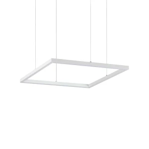Lampa wisząca Ideal Lux ORACLE SLIM SP D050 SQUARE 3000K ON-OFF WH biała 1xLED wys.9cm