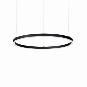 Lampa wisząca Ideal Lux ORACLE SLIM SP D070 ROUND 3000K ON-OFF BK czarna 1xLED wys.9cm