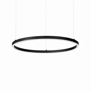 Lampa wisząca Ideal Lux ORACLE SLIM SP D090 ROUND 3000K ON-OFF BK czarna 1xLED wys.9cm