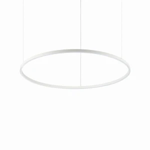 Lampa wisząca Ideal Lux ORACLE SLIM SP D090 ROUND 3000K ON-OFF WH biała 1xLED wys.9cm