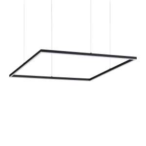 Lampa wisząca Ideal Lux ORACLE SLIM SP D090 SQUARE 3000K ON-OFF BK czarna 1xLED wys.9cm