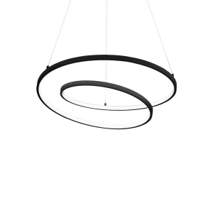 Lampa wisząca Ideal Lux OZ SP D60 ON-OFF czarna 1xLED wys.30cm