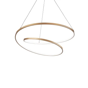 Lampa wisząca Ideal Lux OZ SP D60 ON-OFF mosiądz 1xLED wys.30cm