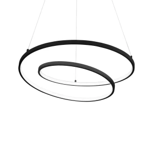 Lampa wisząca Ideal Lux OZ SP D80 ON-OFF czarna 1xLED wys.39cm
