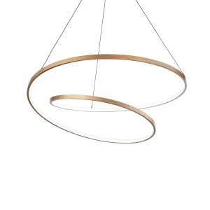 Lampa wisząca Ideal Lux OZ SP D80 ON-OFF mosiądz 1xLED wys.39cm