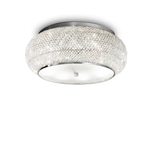 Plafon Ideal Lux PASHA' PL10 srebrny 10xE14 szer.55cm